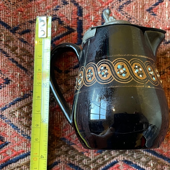 Antique Gibson & Sons Late Sevres Davenport Made in England Tin Lidded Creamer - Picture 8 of 9